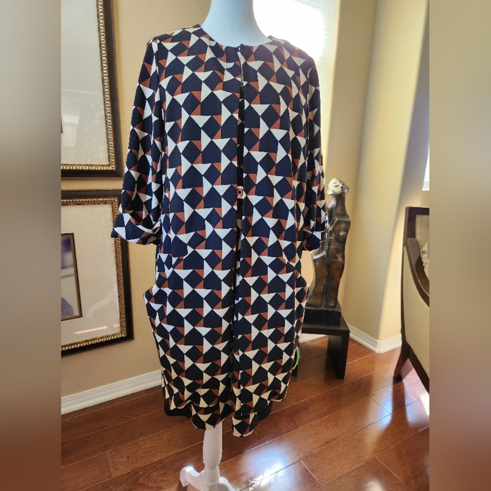 Joseph Ribkoff Jacket Style 711023, Size 10, WORN ONCE, black/brown/cream